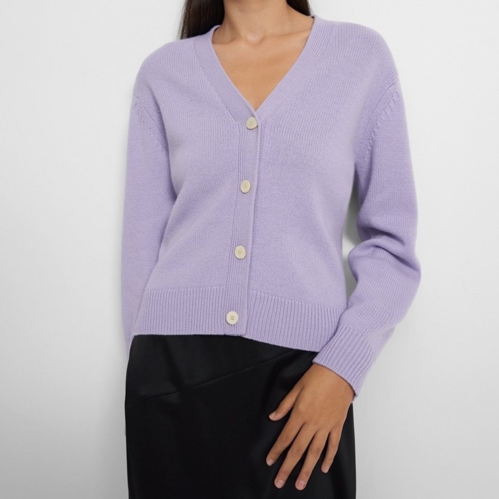 Theory Lavender Cardigan